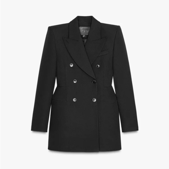 NWT ZARA DOUBLE-BREASTED BLAZER DRESS ZW COLLECTION - Picture 9 of 11
